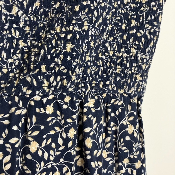 Old Navy Blue White Floral Smocked Cami Jumpsuit - Picture 6 of 8
